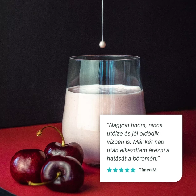 Meggyes krémes ízű kollagén komplex, 300g